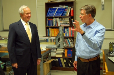 President Brodhead Visits the Behringer Lab