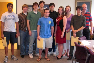 2011 Physics Honor Society Inductees