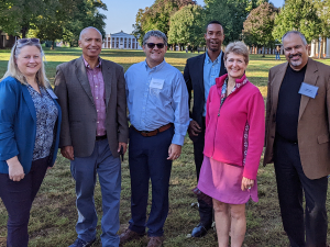 The Duke ACC ALN fellows with Vice Provost for Faculty Advancement Abbas Benmamoun at the University of Virginia in September